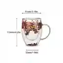 Taza / Vaso De Té Con Flores Secas Doble Pared Para Regalo