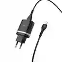 Cargador Completo Usb Qc3.0 + Cable Tipo C 18w - Hoco C12q Certificado Sec