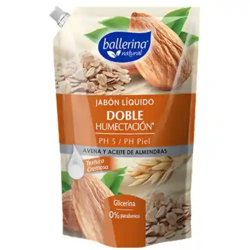 Jabón Líquido Ballerina Avena Y Aceite De Almendras 750 Ml
