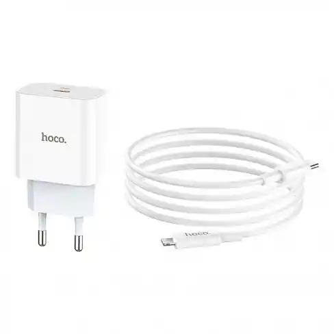 Cargador Con Cable Tipo Hoco C A Lightning Para Iphone 20w - Hoco C76a Plus 3a