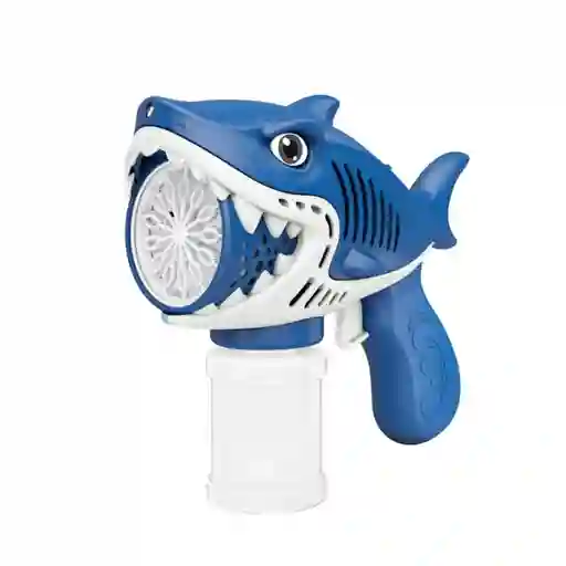 Pistola Lanza Burbujas Tiburon Luces Y Sonidos + Liquido (azul)