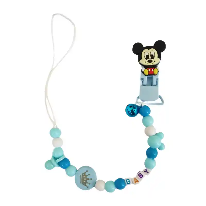 Sujeta Chupete Clip Cadena Afirma Porta Chupete Disney (mickey)