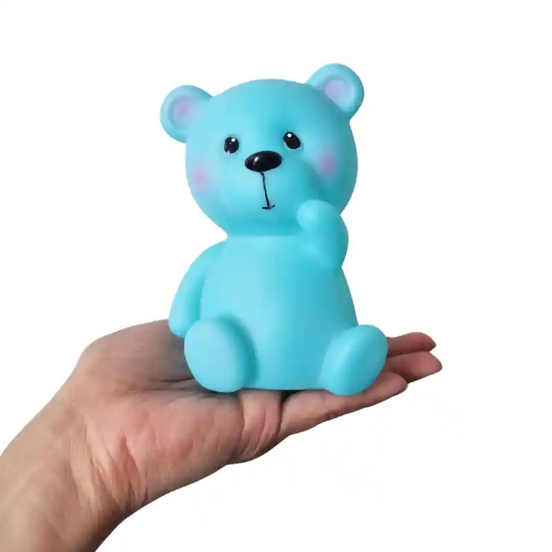 Lampara Mini Led Espanta Cuco Luz Nocturna Niños + Baterias (osito)