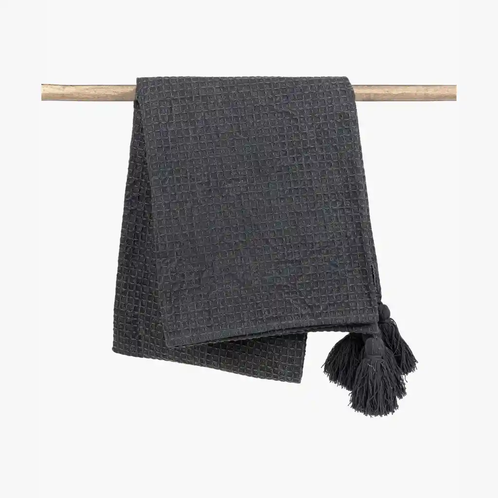 Manta Mujer Algodón Waffle Gris