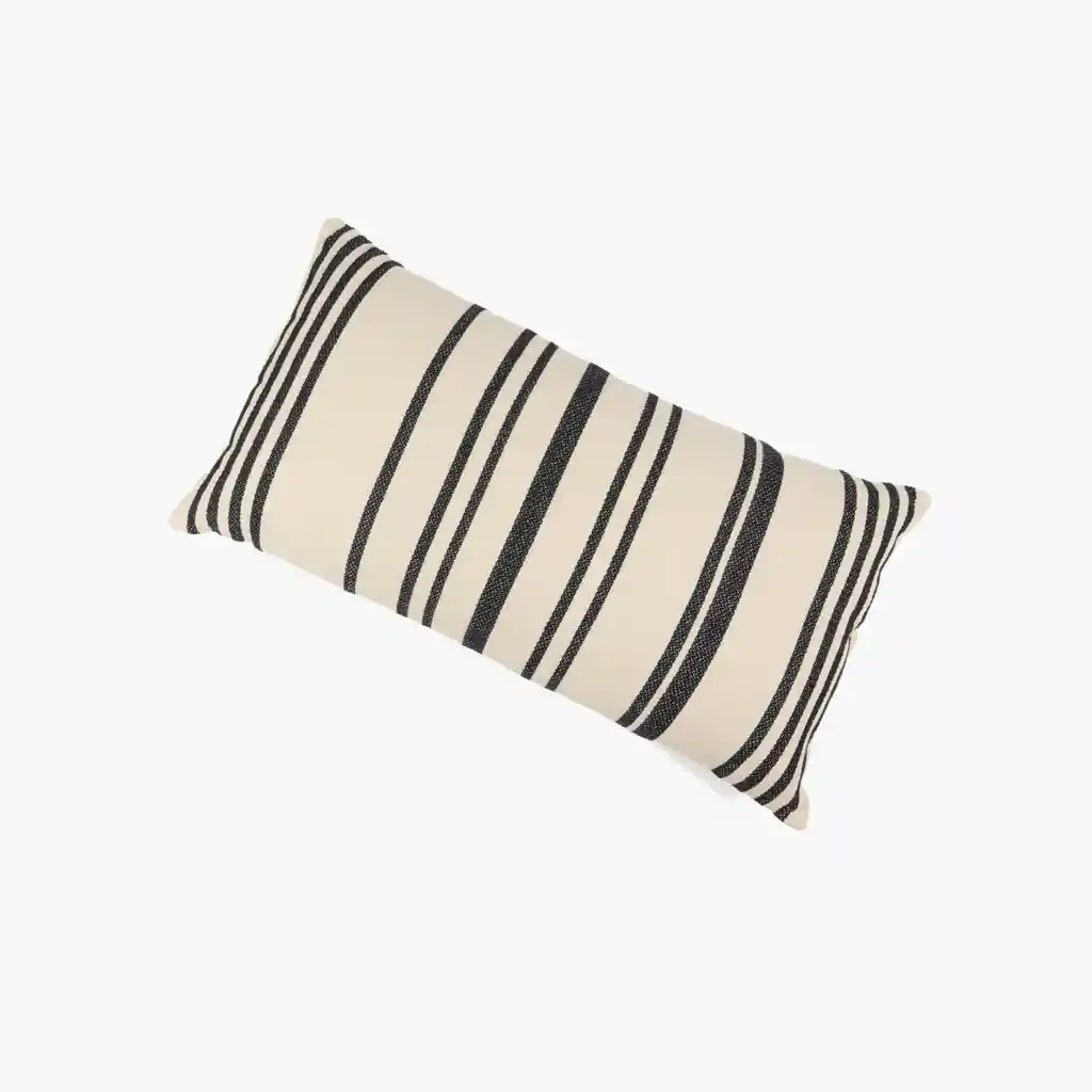 Cojín Mujer Algodón Con Líneas 30 X 60 Cm Beige