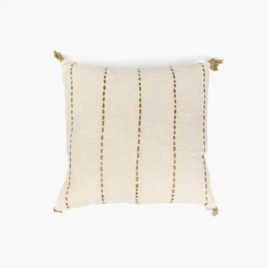 Cojín Mujer Algodón Y Lana 45 X 45 Cm Beige