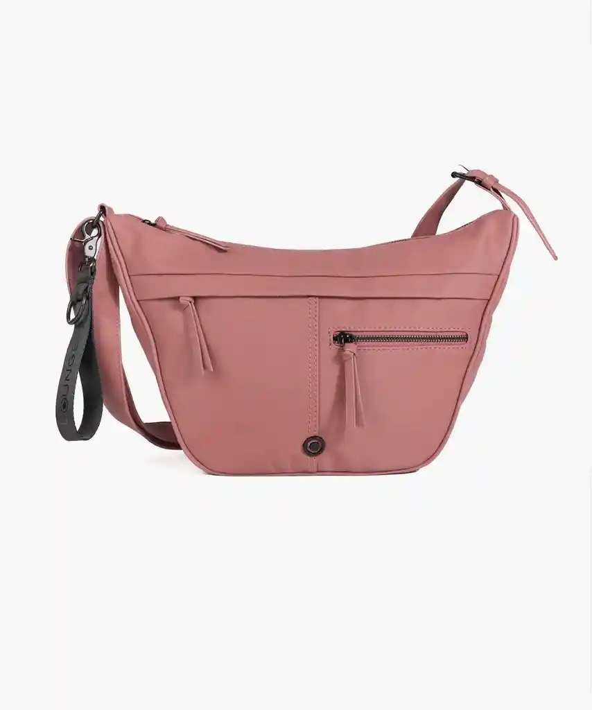 Cartera Bandolera Mujer Textura Rosado