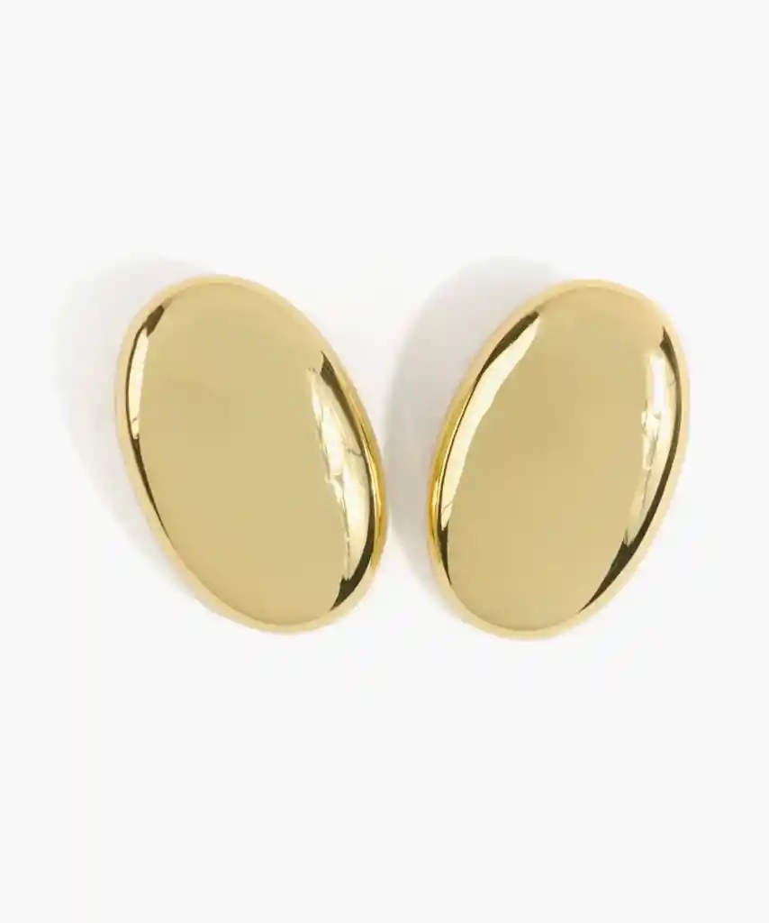 Aros Mujer Óvalos Dorado