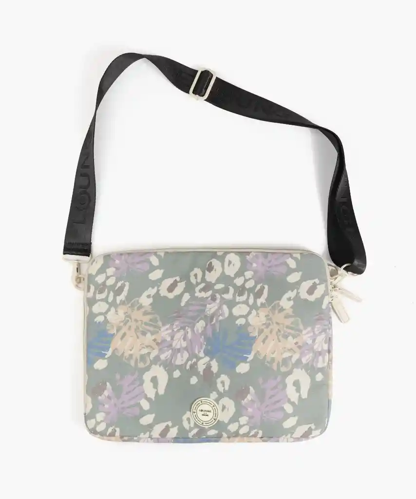 Funda Notebook Mujer Hojas Con Strap 15/17" Verde