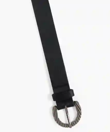 Cinturón Mujer Hebilla Croissant S/m Negro