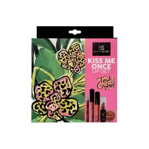Estuche Beauty Secret X Trini Guzman Lipgloss+ Lip Scrub + Lip Liner + Lip Sticks X 2