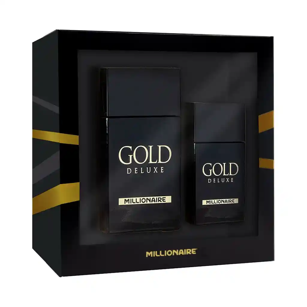 Estuche Perfume Millionaire Gold Deluxe Edp 100 Ml + Edp 30 Ml
