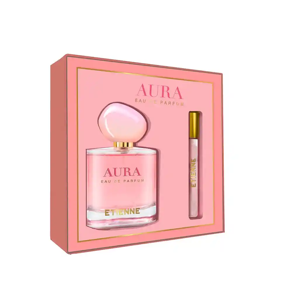 Estuche Perfume Etienne Essence Aura Edp 100 Ml + Perfumero 10 Ml