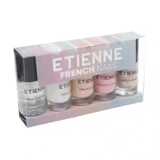 Estuche Etienne Set 5 Esmaltes French Nails
