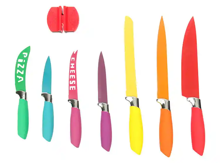 Set 8pzs Cuchillos Colores Ripley Home