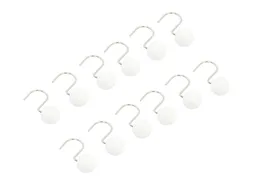 Set 12 Ganchos Circulos Blancos