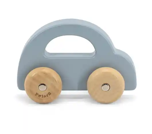 Autito De Madera Azul