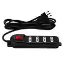 Alargador Zapatilla Con Switch 4 Posiciones 3 Metros Negro – Macrotel