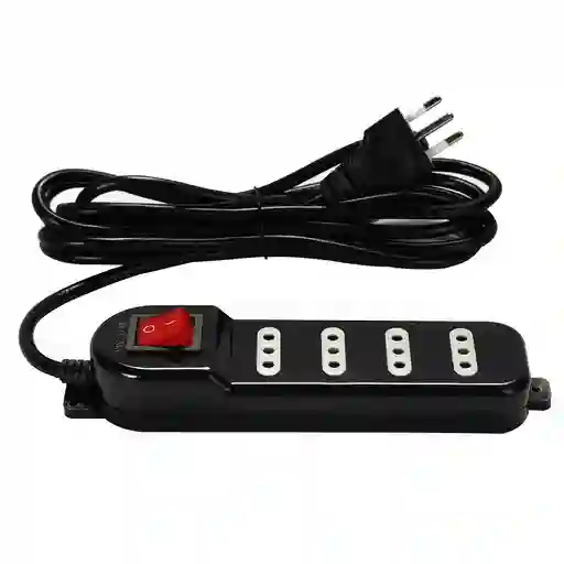 Alargador Zapatilla Con Switch 4 Posiciones 3 Metros Negro – Macrotel