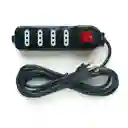 Alargador Zapatilla Con Switch 4 Posiciones 3 Metros Negro – Macrotel