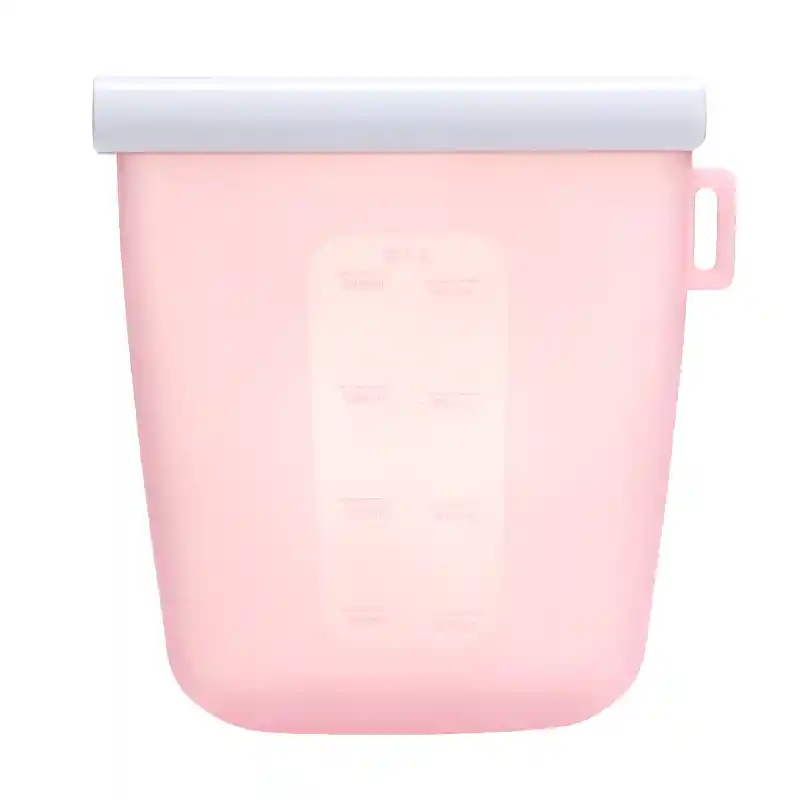 Bolsa De Silicona Para Alimentos Rosa
