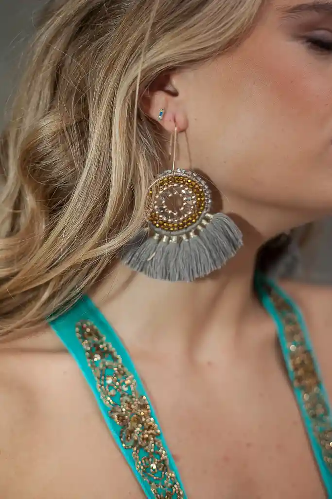 Aros Dream Catcher Gris Oscuro
