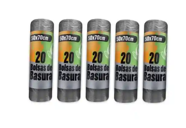 20 Bolsas De Basura 20 Litros 50x70 Cm