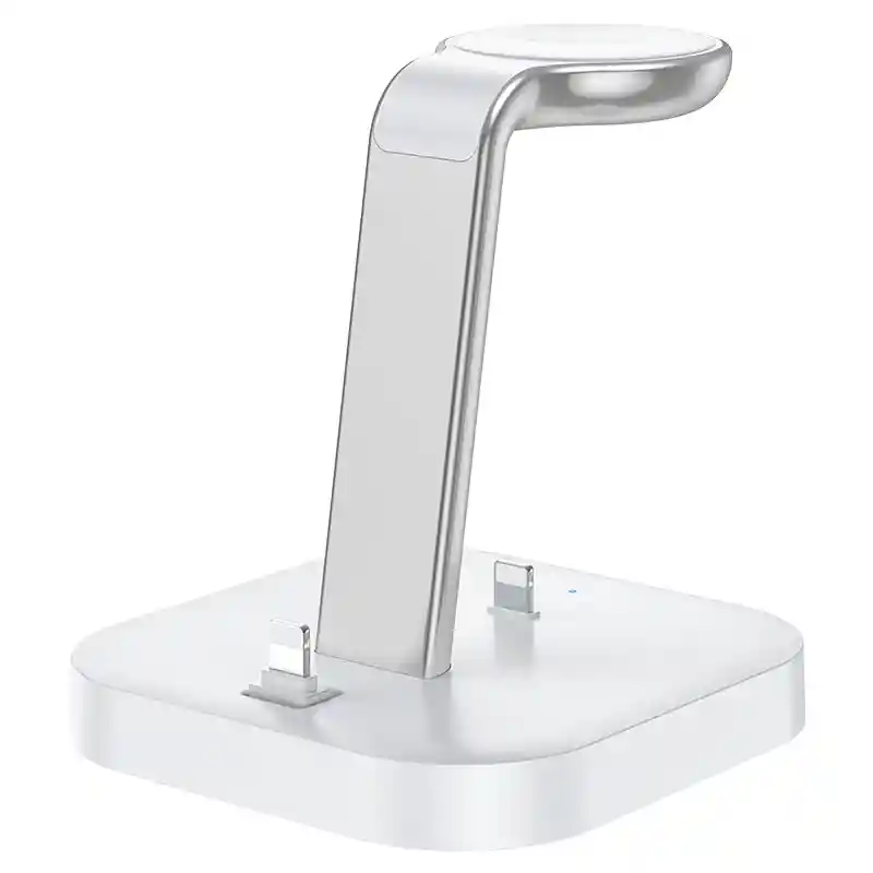 Base Cargador Inalámbrico 3 En 1 Hoco Cw43 Blanco