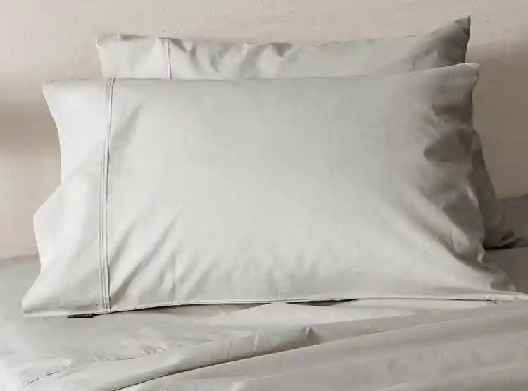 Juego Sábanas Sohome Light Gray 2 Plazas 180 Hilos Gris Lisas