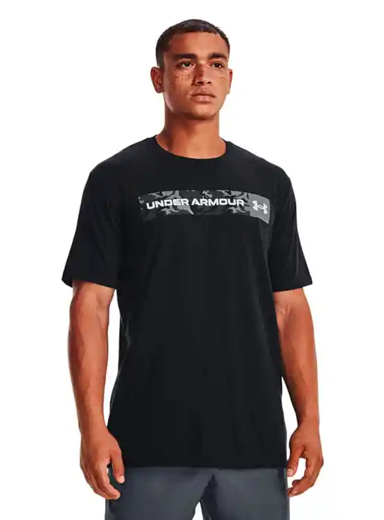 Polera Ua Camo Chest Ss Blk Negro M