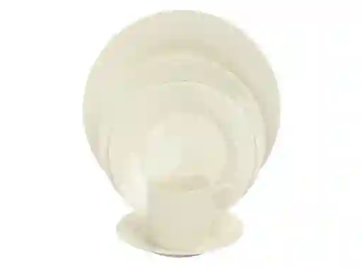 Juego Vajilla Ripley Home Basic New Rimmed Porcelana 30 Piezas