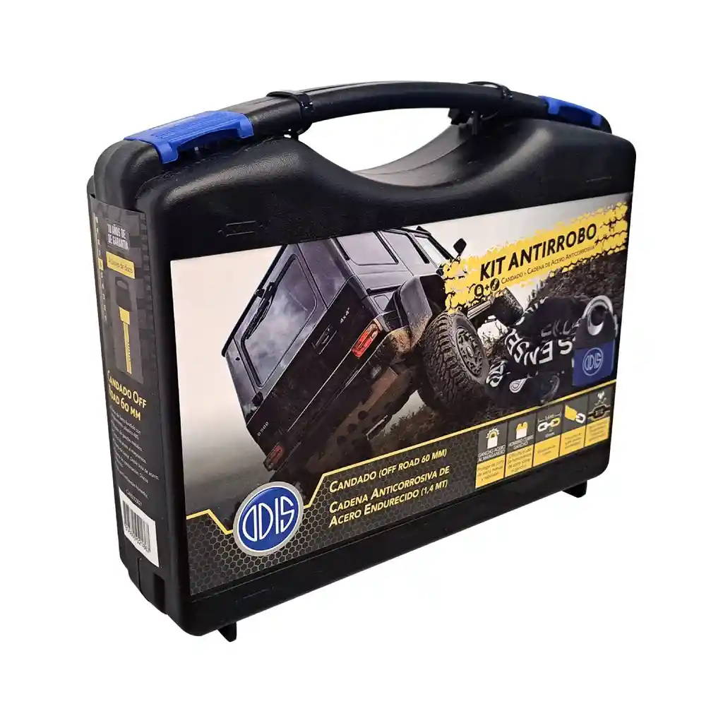 Pack Auto Rueda Odis Off Road Candado 60mm + Cadena 10mmx140cm