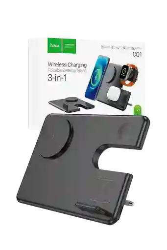 Cargador Inalambrico 3 En 1 Carga Rápida 15w Para Apple Hoco Cq1
