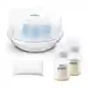 Esterilizador Microondas 2 Biberones Anti Colic Más Regalo Almohada