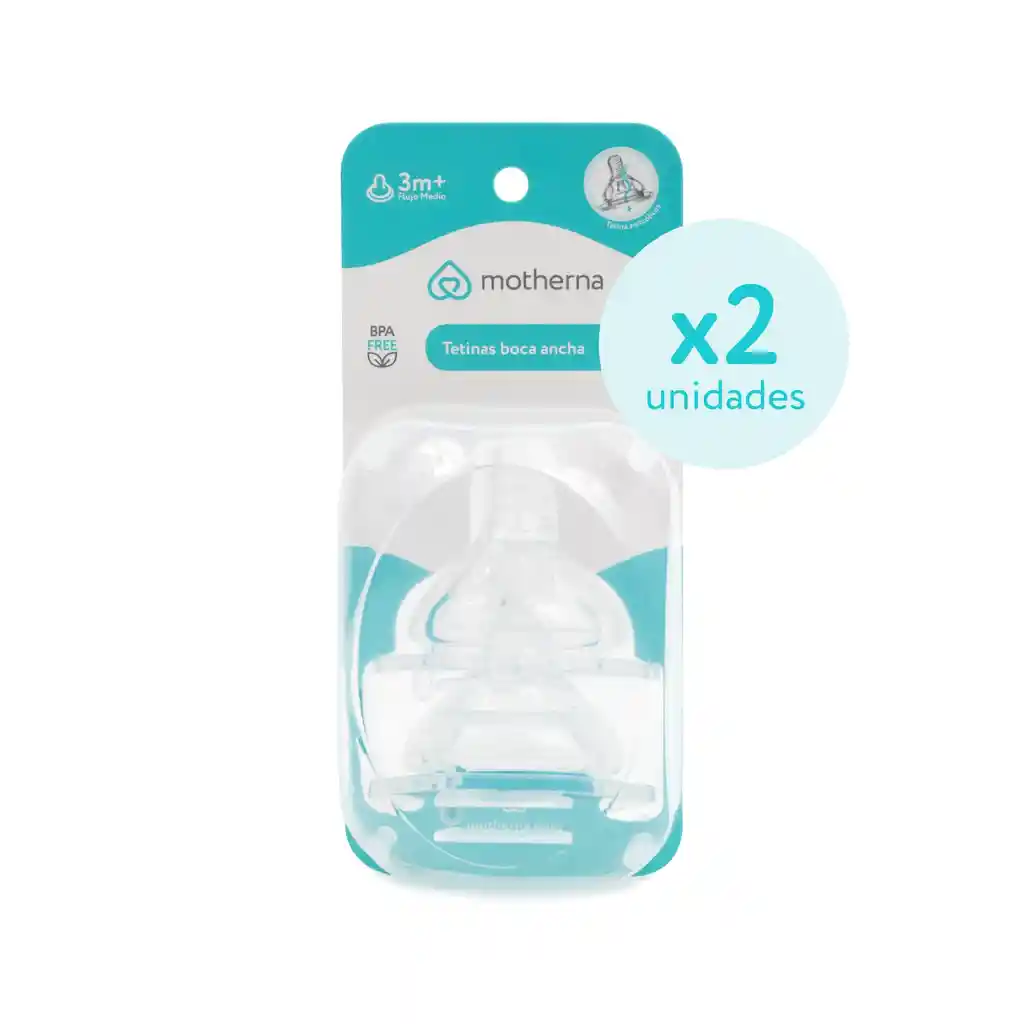 Tetinas Boca Ancha Motherna 2uns.