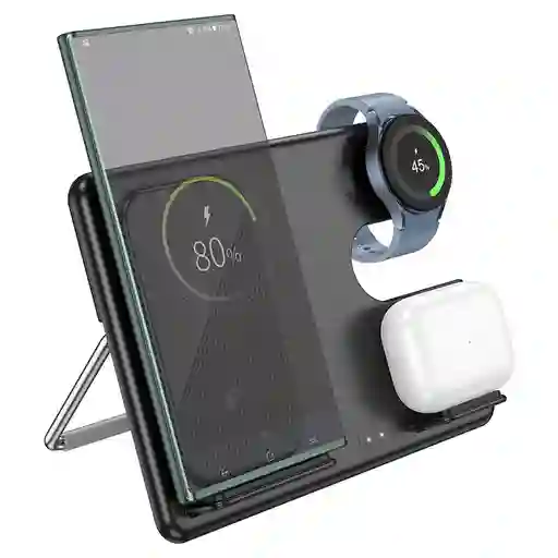 Cargador Inalambrico 3 En 1 Carga Rápida 15w Para Samsung Hoco Cq2