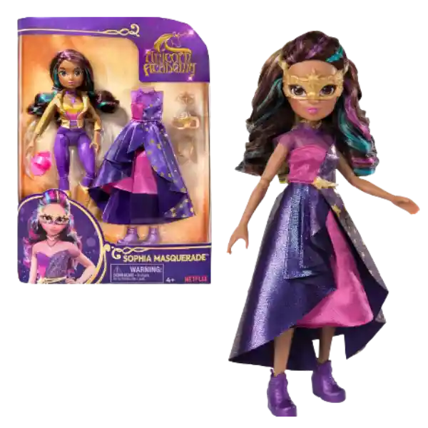 Academia Unicornio Muñeca Sophia Con Máscara