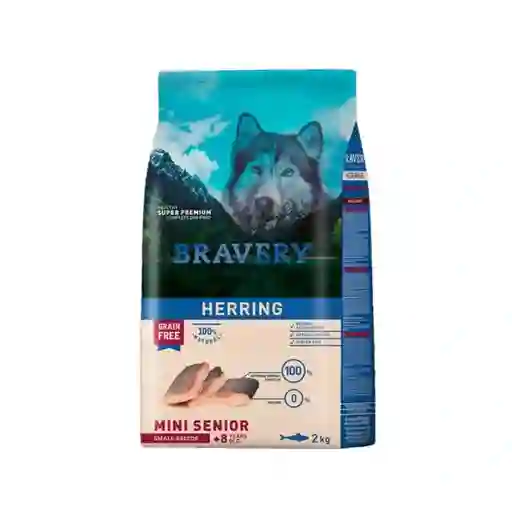 Alimento Perro Bravery Herring Senior Small Breed 2kg