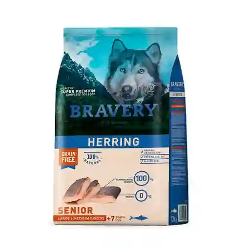 Alimento Perro Bravery Herring Senior Large And Medium 4kg