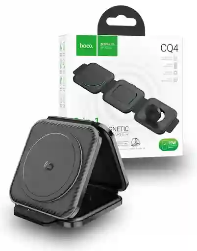 Cargador Inalambrico 3 En 1 Carga Rápida 15w Hoco Cq4 Plegable Triangular