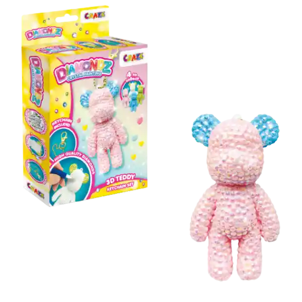 Craze Diamondz Set Keychain 3d Teddy