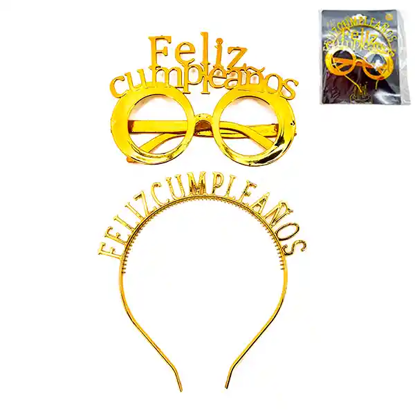 Set Lente Cintillo F.c. Dorado