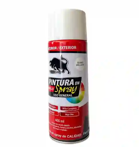 Pintura Spray Aerosol Blanco Brillante Uso General 400 Ml
