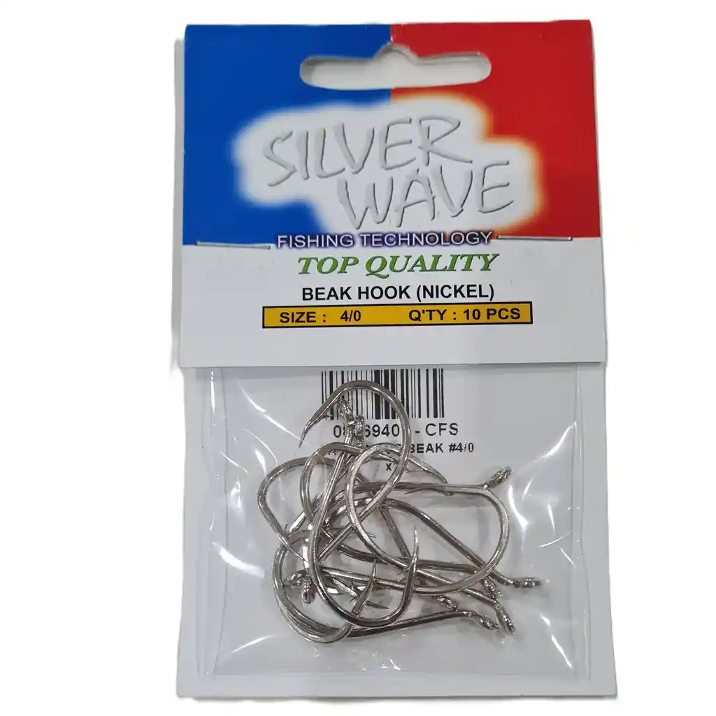 Anzuelo De Pesca Silver Wave Beak Octopus #4/0 O,87gr 3,5cms X10