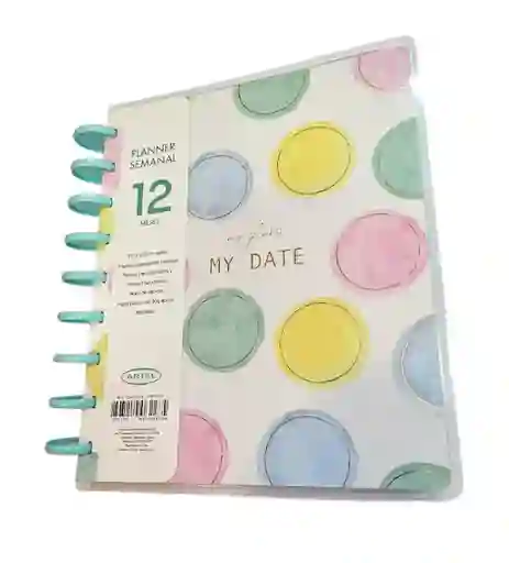 Planner Big Planner 12 Meses Sin Fecha 17x23cm Diseño Puntos