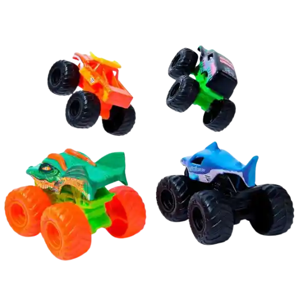 Monster Jam Vehículo Escala 1:72 Pack 4ú.