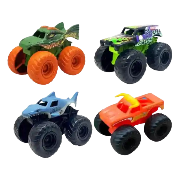 Monster Jam Vehículo Escala 1:72 Pack 4ú.