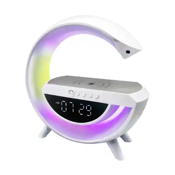 Parlante Con Carga Inalámbrica Led+ Base De Carga