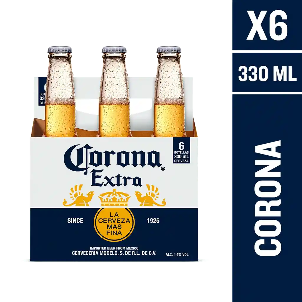 Corona Pack 6 Un 330 Cc