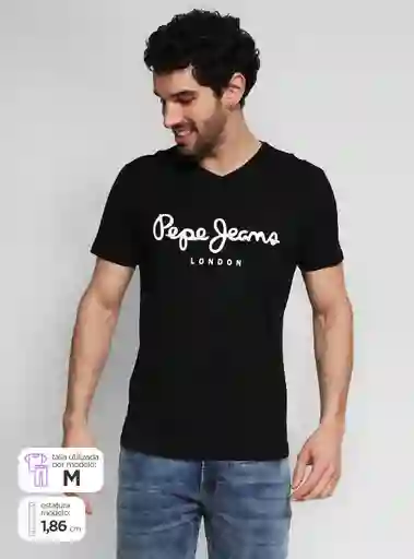 Polera Hombre Pepe Jeans Manga Corta Cuello V Talla L